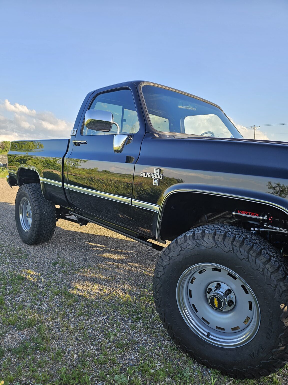 1986 K10, rear three-quarter at sunset