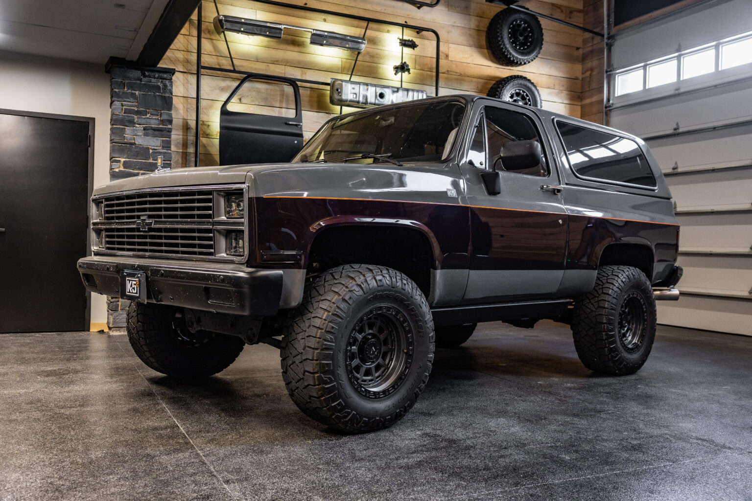 Frank K5 Blazer, front three-quarter in the showroom