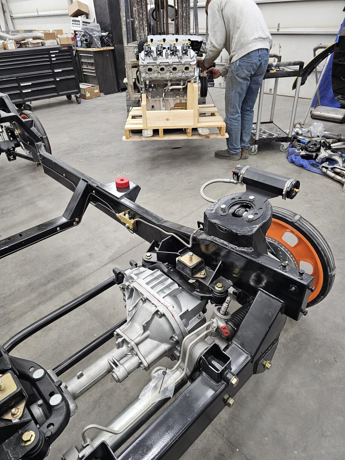 Full-length Frame-Werx K10 chassis during assembly