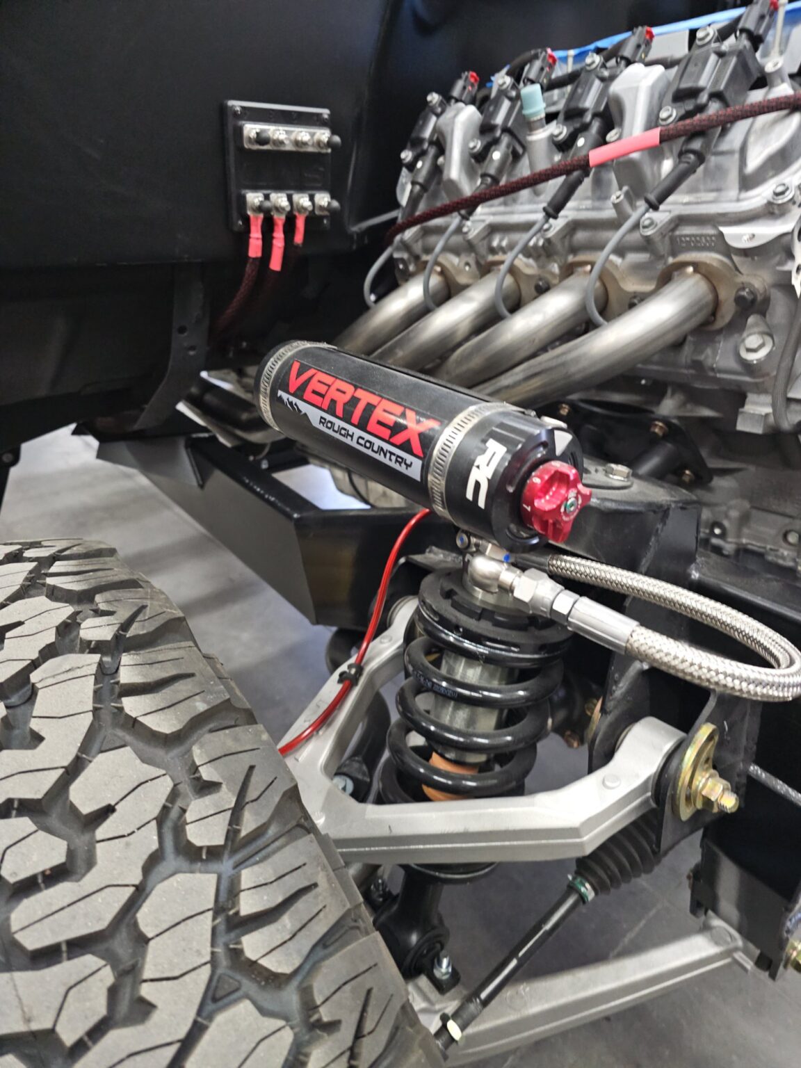 Frame-Werx coilover with engine behind