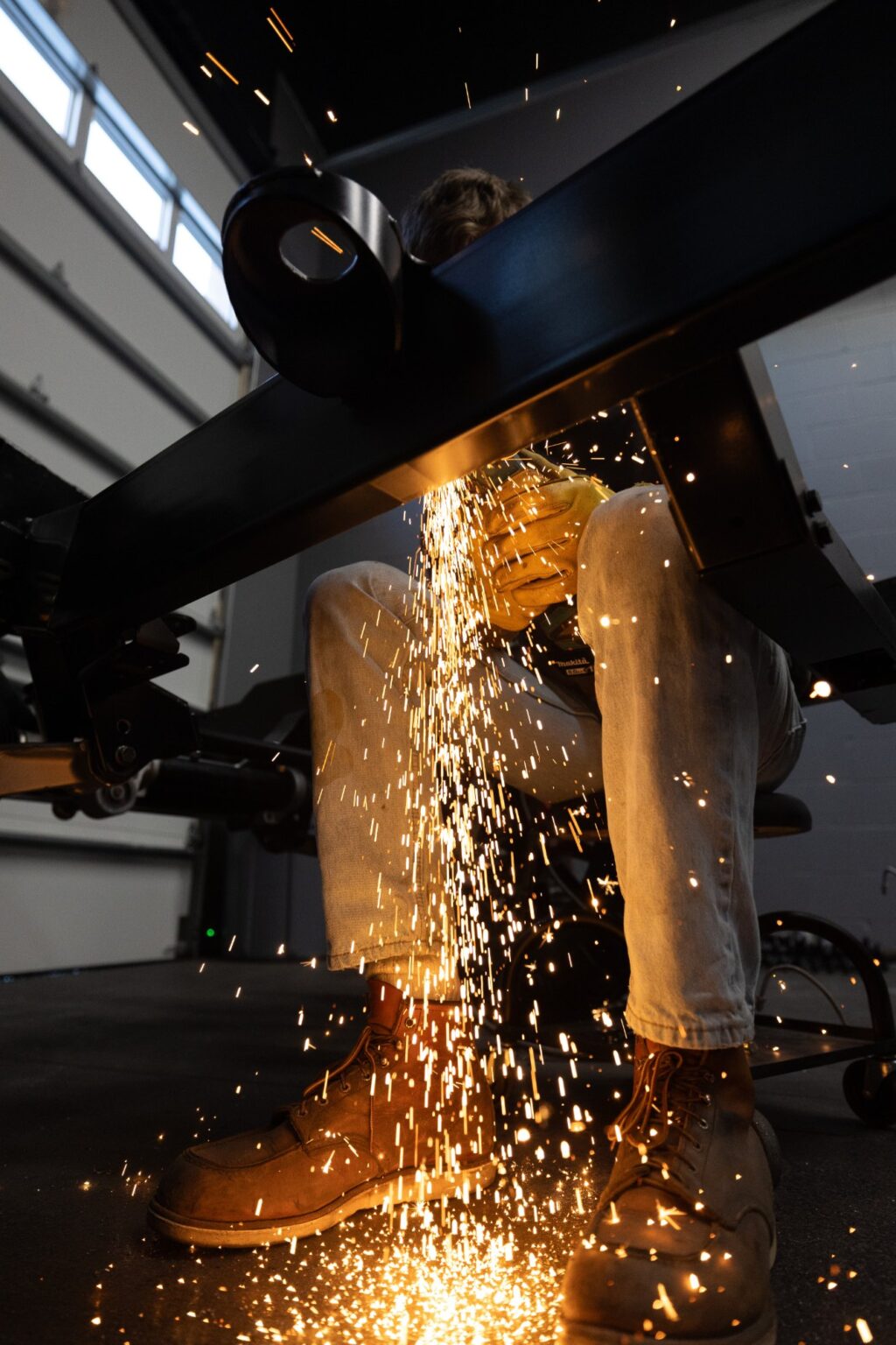 Grinding a K5 Blazer chassis frame rail