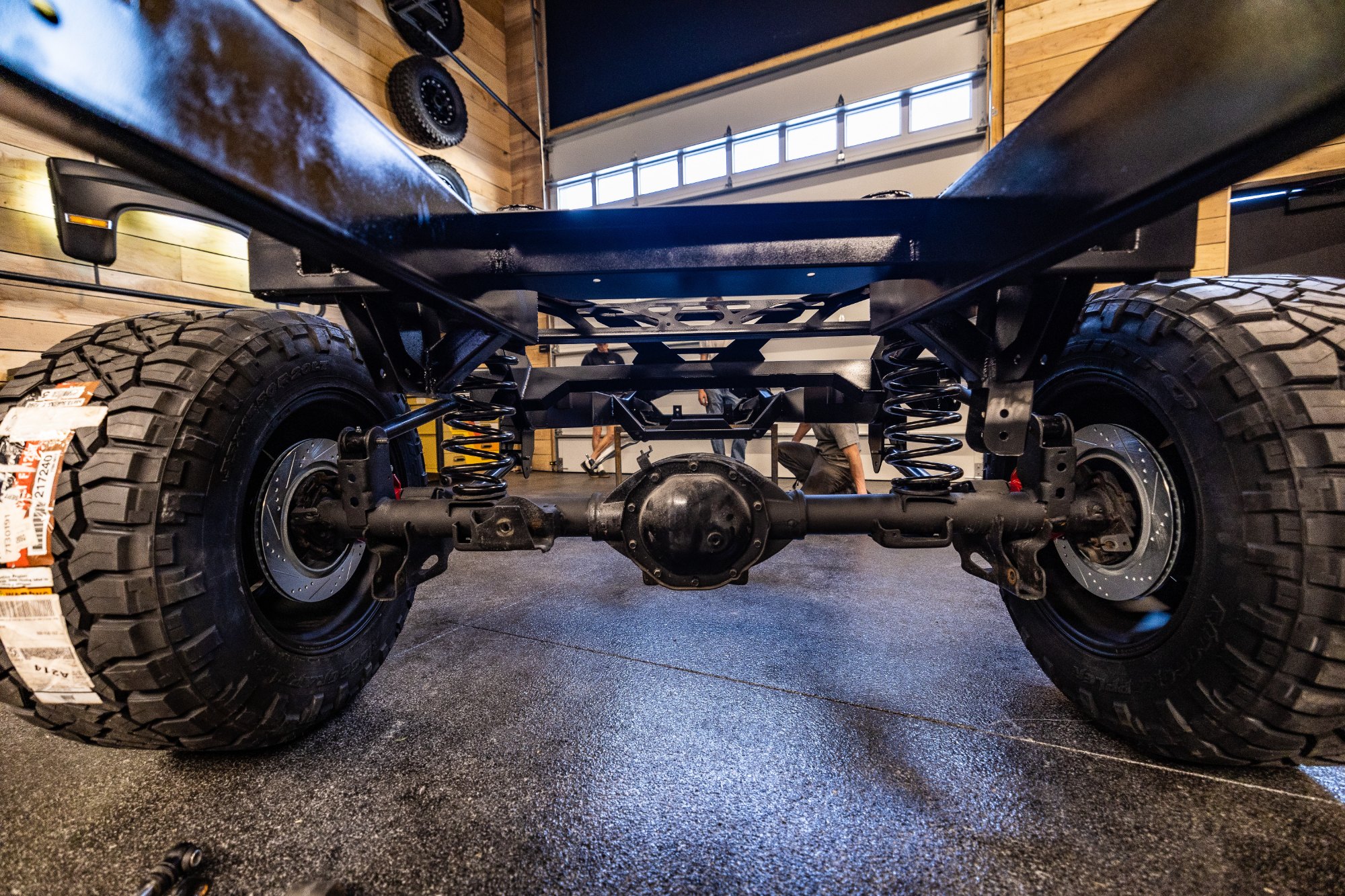 Multi-link rear suspension on a Frame-Werx chassis, from underneath