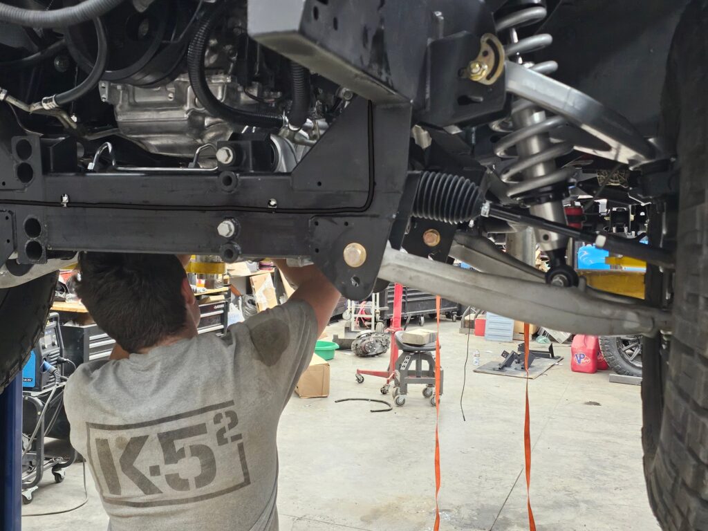 Frame-Werx 4x4 IFS chassis under a 1989 GMC Jimmy, front suspension and frame