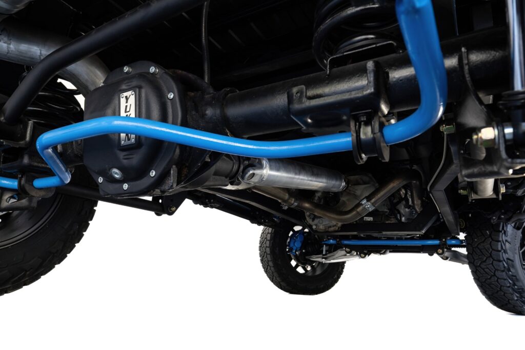 K5 Blazer on a Frame-Werx chassis, underside from the side